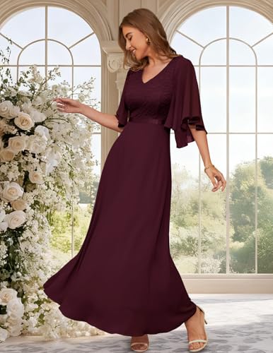 Image of DRESSTELLS Wedding Guest Maxi Dress Mother of Bride 2026 Fall Evening Gown