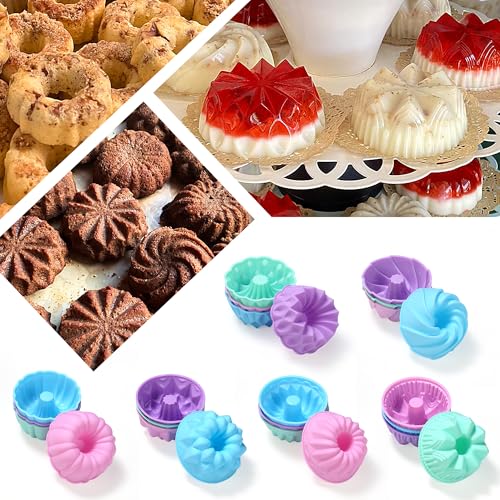 image for To Encounter 24-Pack Silicone Molds - Nonstick 3-Inch Silicone Donut M