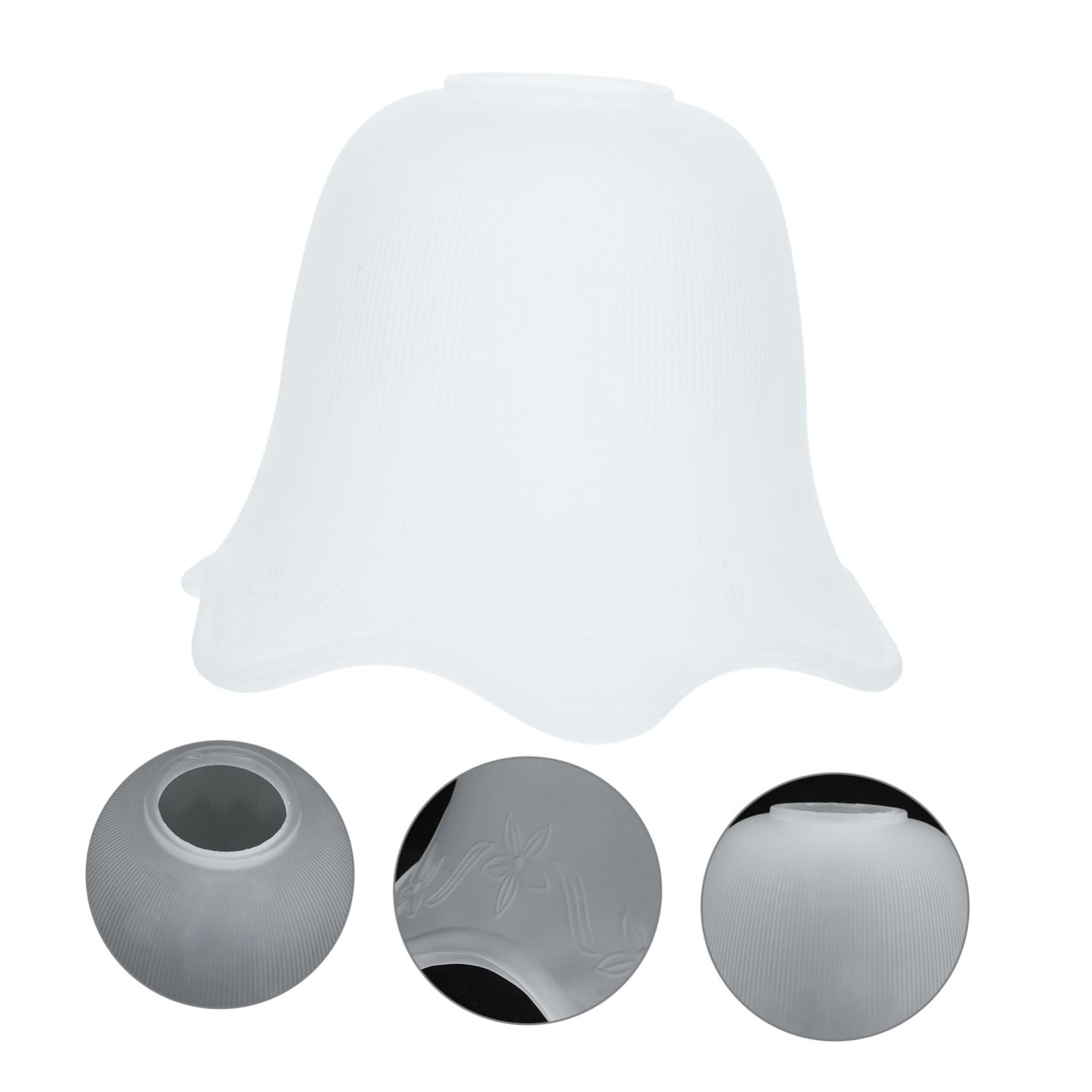 Paralume in Vetro Artigianale per Lampadina E27, Paralume Decorativo da Soffitto in Vetro Delicato, Set da 2 Pezzi per Illuminazione Ambientale e Camere da Letto