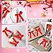 Riceshoot 24 Pcs Satin Ribbon Bows 5x7'' Self Adhesive Satin Bows for Gift Wrapping Premade Ribbon with Double Sided Tape for Crafts Wedding Christmas Birthday Gift Wrap(Red,1.57 Inch Wide)