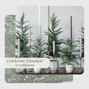 Holidaycollectionsetof1fauxcedartreespremiumartificialindoorcedartreestands36tallincremepotperfectchristmasdecoration  Urban Country Home Decor Holiday collection set of 1 faux cedar trees premium artificial indoor cedar tree stands 36 tall in creme potperfect christmas decoration  urban country home decor