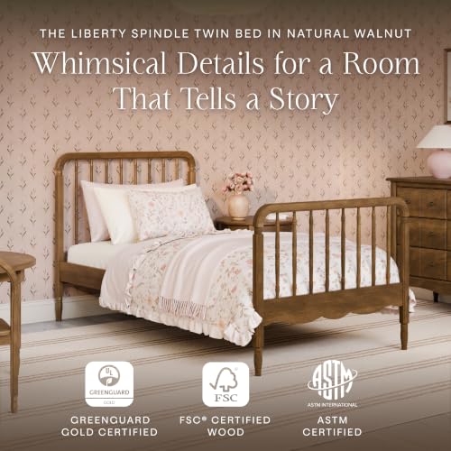 Image of NAMESAKE Liberty Spindle Twin Bed in Natural Walnut