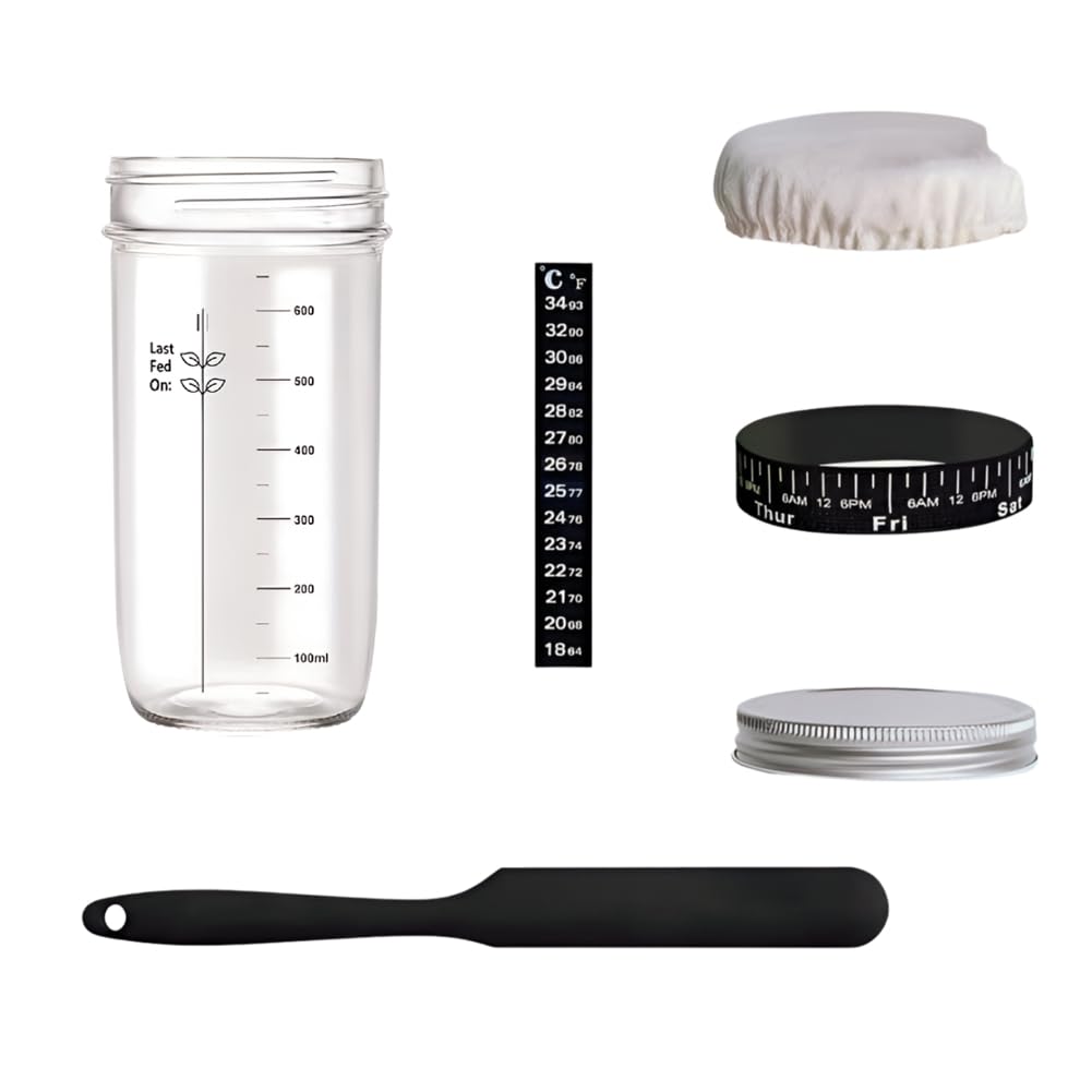 CTRLZS Sourdough Kit, Sourdough Bread Glass Jars Airtight Jars 730ml