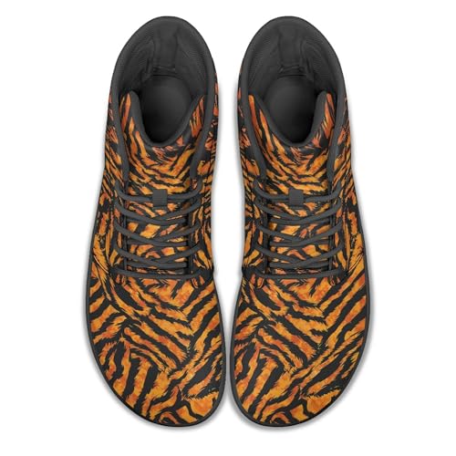 Image of Fashion Print Womens Mens High Top Barefoot Sneakers Flat Shoes