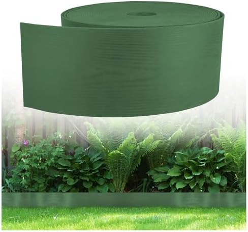 GARDENIX Flexible Plastic Lawn Edging, 10 m, Height 130 mm, Lawn ...