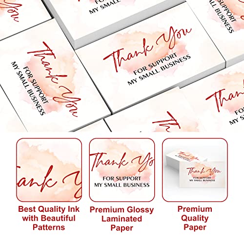 Image of Clickedin - 50 Pieces Thank You Greeting Card Tags for Greet Buyers