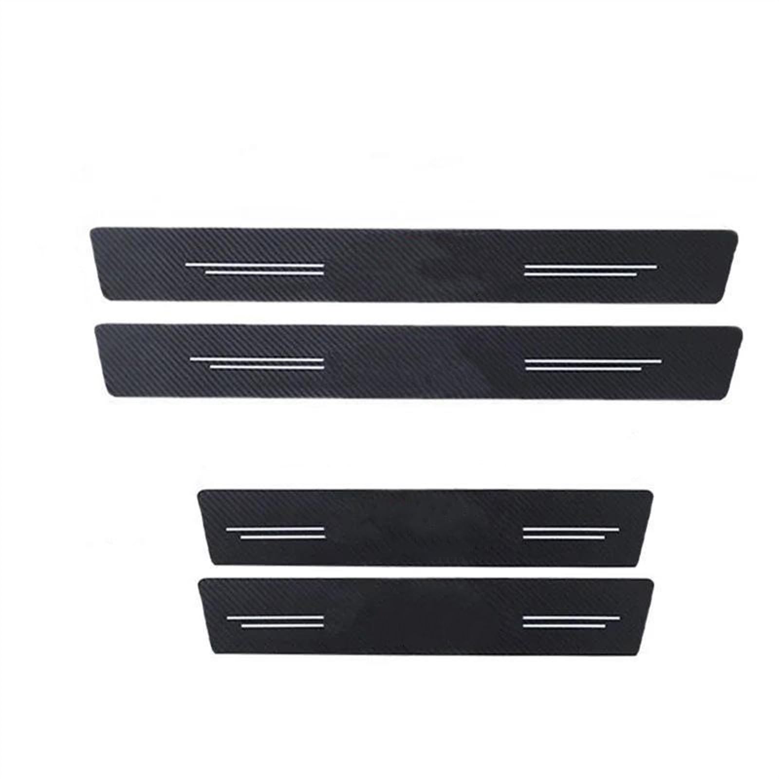 for Q7 Car Door Threshold Anti Scratch Stickers Interior Front Rear Trunk Tail Sill Protective Film Decals Bumper Protector Strip(4PCS)