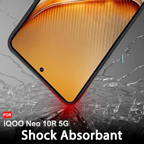 Image of TheGiftKart Sleek Back Cover Case for iQOO Neo 10R 5G | Slim Fit Protective Design | Ultra Matte Finish | Camera Protection Bump | Soft Silicon Back Cover Case for iQOO Neo 10R 5G (Silicone, Black)