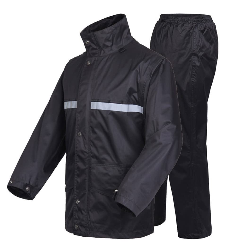 Undurchlässiger Regenmantel Damen Herren Jacke Hosen Set Erwachsene Regenponcho Dicke Regenausrüstung Motorrad Regenanzug