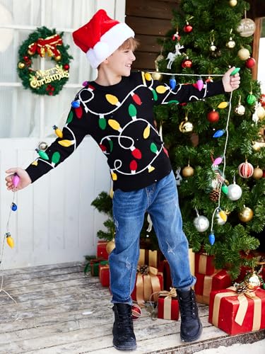 Image of BesserBay Unisex Kids Ugly Christmas Sweater Funny Tacky Knit Winter Pullover 4-14 Years