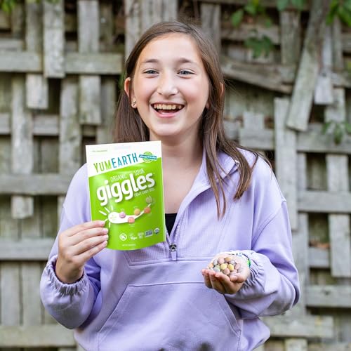 Image of YumEarth Organic Sour Giggles Chewy Candy, 0.5oz Snack Packs (Pack of 120)