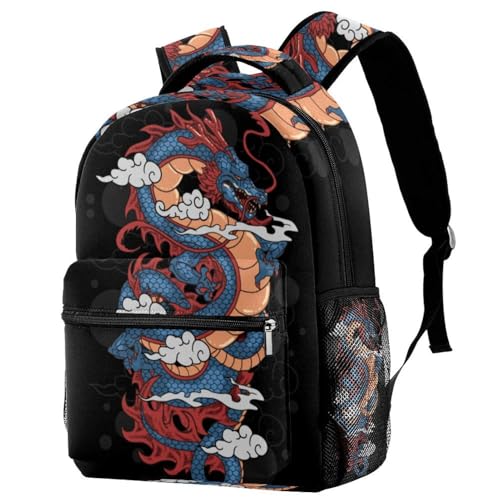 Sac à dos décontracté Dragon Cloud pour aller en cours ou travailler avec son ordinateur
