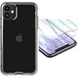 Pure Clear Phone Case for Apple iPhone 11 with 10ft Drop Protection, Transparent & ORIbox Glass Screen Protector for iPhone 11,XR (6.1 Inch) Tempered Glass Screen Protector,3-Pack Clear
