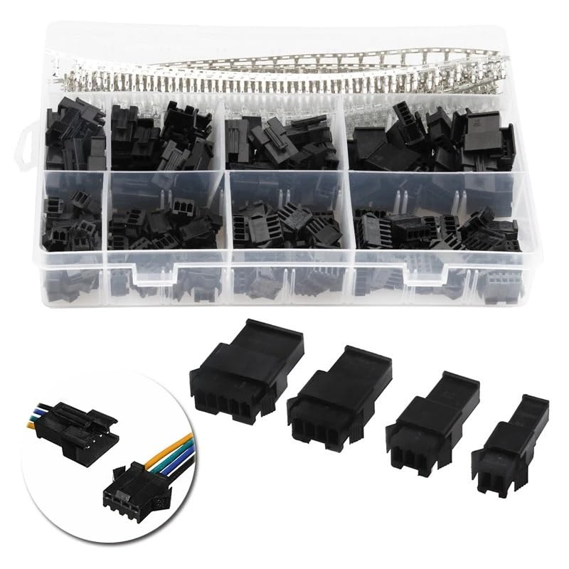 560 connettori a ponte per cavo da 2,54 mm, colore nero, kit di terminali a spina 2P-13P
