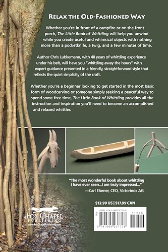 The Little Book of Whittling: Passing Time on the Trail, on the Porch, and Under the Stars (Woodcarving Illustrated Books) (Fox Chapel Publishing) Instructions for 18 Down-Home Style Projects - Image 2