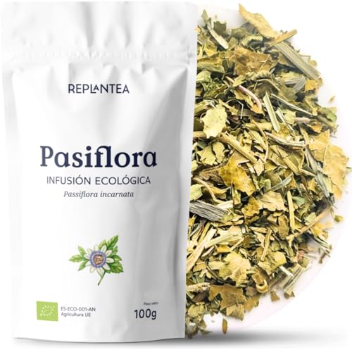 PASIFLORA INFUSION ECOLÓGICA 100G (50 Tazas) | Infusión de Pasiflora a Granel | Infusión Relajante y para Dormir de Passiflora incarnata REPLANTEA