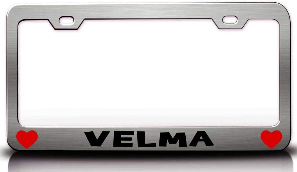 Velma w/Hearts Metal Car SUV Truck License Plate Frame Ch s48