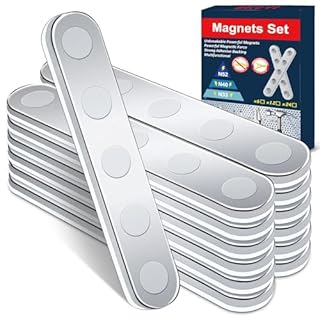 BKSAI Aimant Puissant Autocollant Aimants Incassable Aimants Neodyme Adhesif Plat Magnetique Bande 58x10x2mm pour Tableau Blanc Interactif Images Décoration Frigo Cuisine 12Pcs Composants de Fixation