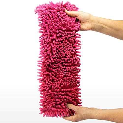 COM-FOUR® 4X Replacement Cover for Floor Wipers - Wiper Cover Made of Microfibre Chenille for Thorough Cleaning of Your Living Space (Blue/Pink/Yellow/Green)