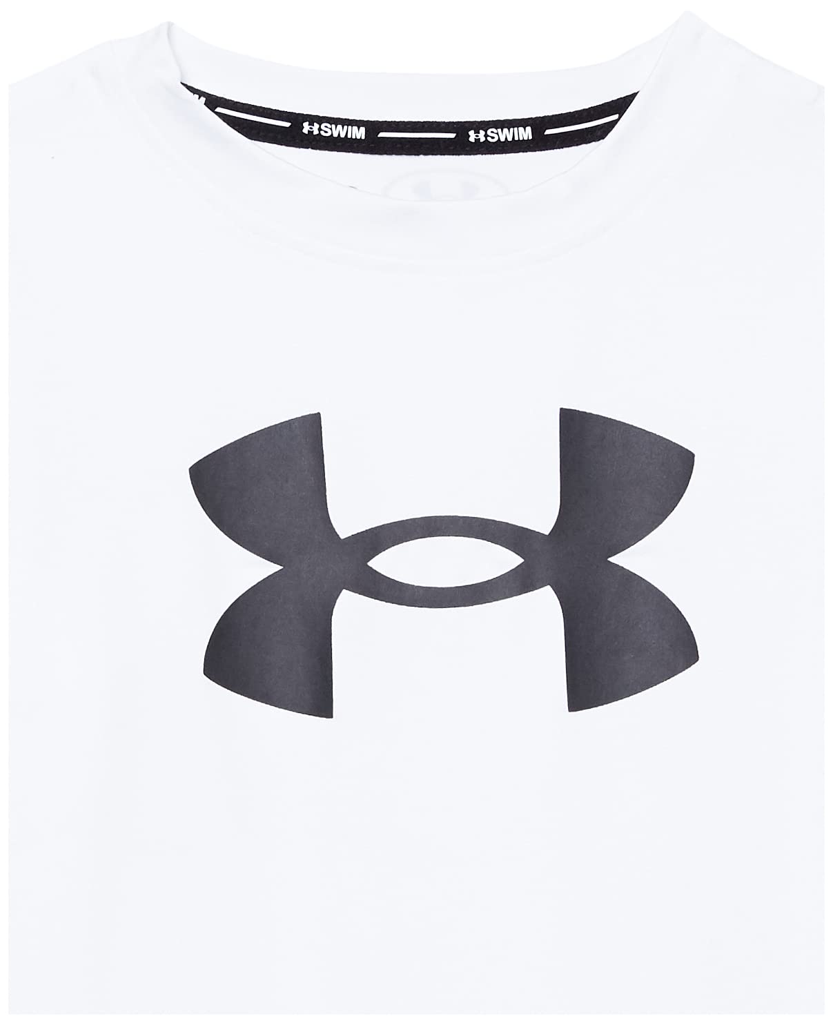 Under Armour Boys Short Sleeve Rashguard, White SP22, YSM