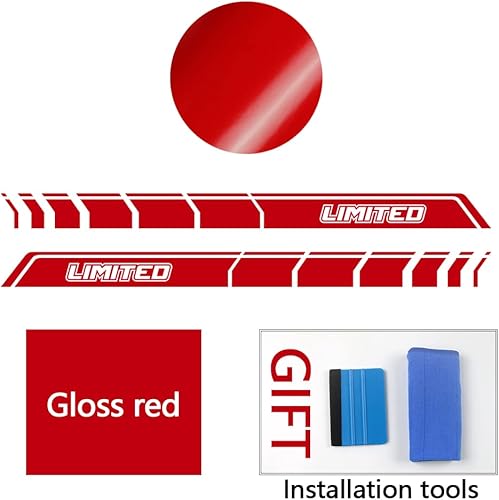 Miniatura 2 de Adhesivos Offroad Stripe Kit Limited Graphics Rocker Panel Calcomanías compatibles con Ford F 150 2015-Presente (rojo brillante)