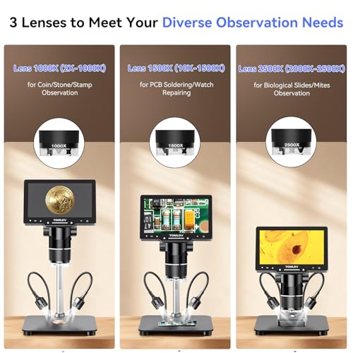 image for TOMLOV TriL107 3-Lens Digital Microscope: 7