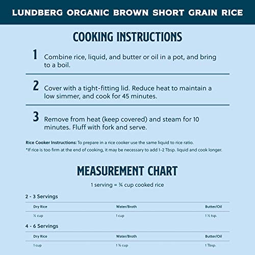 Lundberg Family Farms - Organic Brown Short Grain Rice, Subtle Nutty Aroma, Clings When Cooked, 100% Whole Grain, High Fiber, Pantry Staple, Usda Certified Organic, Gluten-Free, Non-Gmo, Vegan (32 Oz) #TOP4