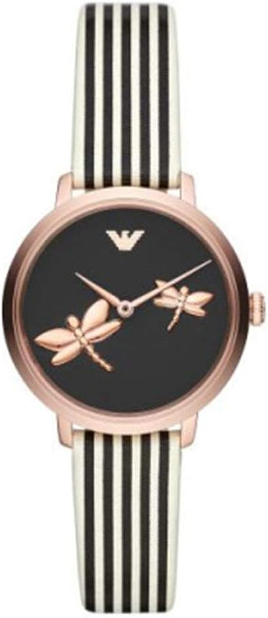 emporio armani rose gold tone and stainless steel ladies watch