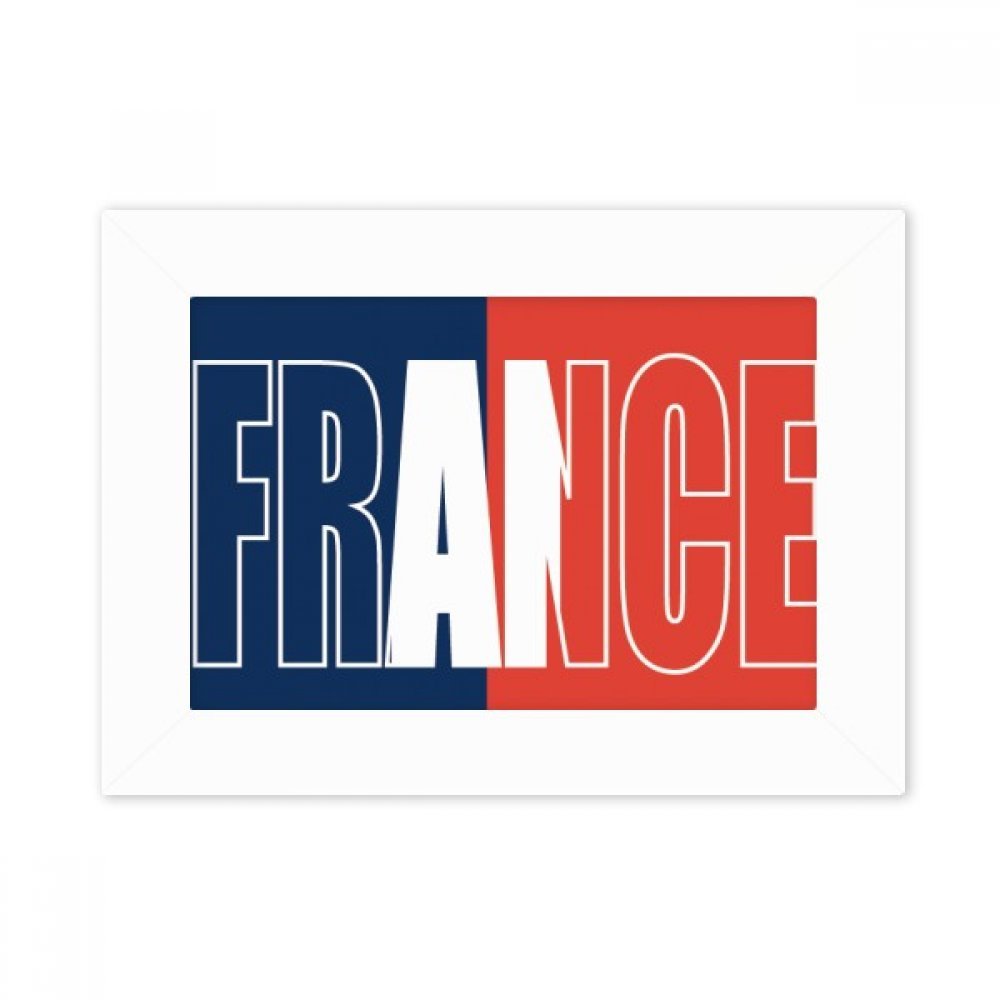 Cadre photo France drapeau blanc 5x7 pouces idéal pour décorer votre espace de travail
