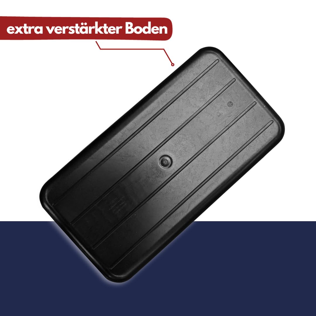 Mörtelkästen 65-90 Liter | Mörtelkübel rund oder eckig | Kunstoff-Wannen in Markenqualität | Pflanzkübel für Hochbeet (5 x 90l eckig)