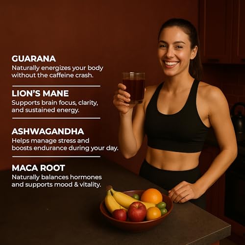 Image of BloomBoost Guarana Powder 1,000mg Per Serv - Lion's Mane, Ashwagandha, Maca,... Natural Caffeine Energizer, Brazilian Herbal Extract, Bulk Superfood, Vegan Friendly, & Non-GMO - 4.2oz (30 Servings)