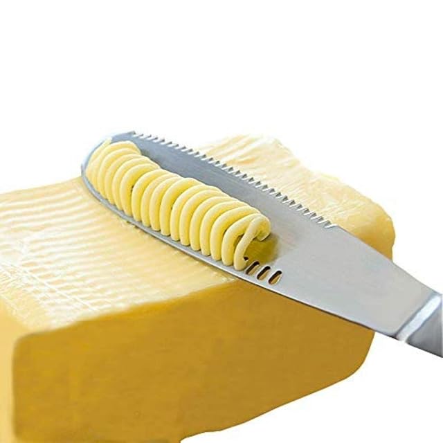 Stainless Steel Butter Spreader Butter Knife - 3 in 1 Kitchen Gadgets 1