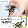 Natural Riches Organic Castor Oil Eyelash Growth Serum Pure USDA Organic certified Cold pressed Promotes Eyebrows & Eyelash Growth with 5 set of brushes- 1 fl oz.