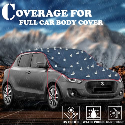 Image of AYSHU Water-Resistant Spike Car Cover for Hyundai Getz Prime - Protects from Dogs, Monkeys, Dust, Sunlight & UV - Full Roof Universal Fit
