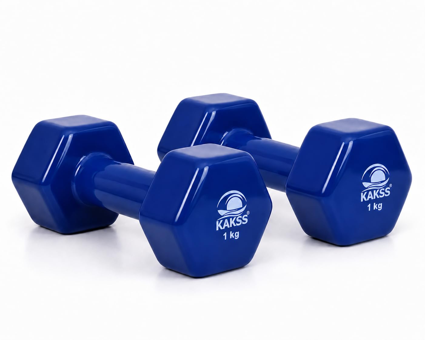 Kakss Cast Iron Vinyl Dumbbells - 1.5KG Pair -16 Kakss Cast Iron Vinyl Dumbbells - 1.5KG Pair -16