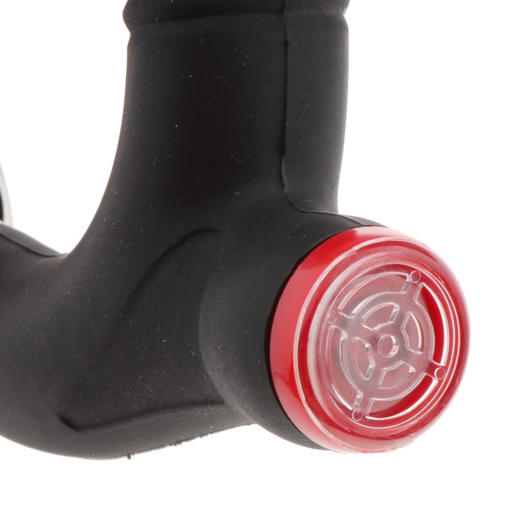 Tubo respiratorio in silicone per centro di nuoto, con cinghia regolabile per la testa, colore rosso