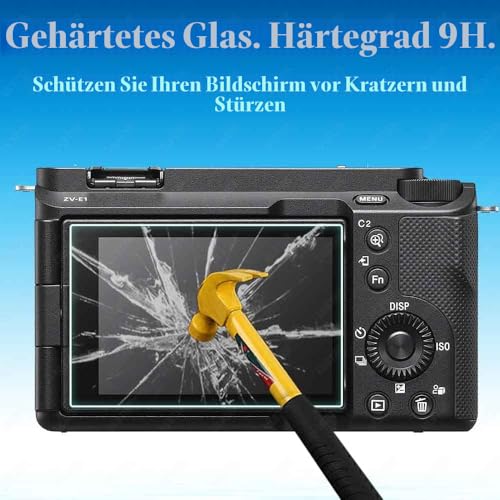ULBTER Displayschutz Schutzfolie für Sony Alpha A6700 ZV-E10 II A7C II ZV-E1, Displayschutzfolie ZVE10 II 7C II A7CII 6700 ZVE1 Kamera & Blitzschuhabdeckung Zubehör, 9H Härte Glas -[3+2 Stück]
