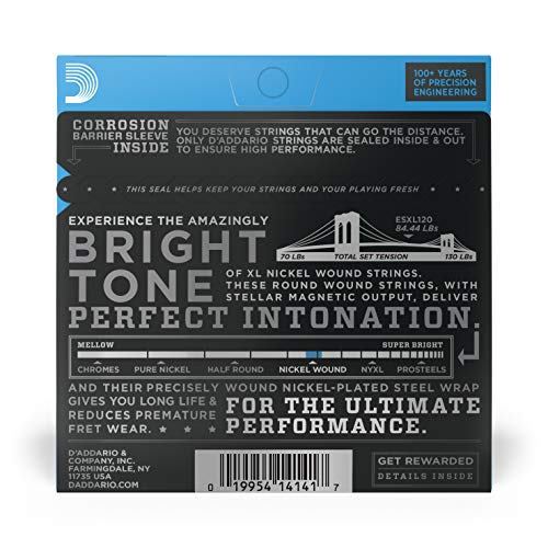 D’Addario ESXL120 Cordes en nickel pour guitare électrique Super Light Extrémité à boule 9-42 - Les Beatles, Paul McCartney, John Lennon, RIngo Starr, George Harrison D'Addario ESXL120 Cordes en nickel pour guitare électrique Super Light Extrémité à boule 9-42 – Image 3