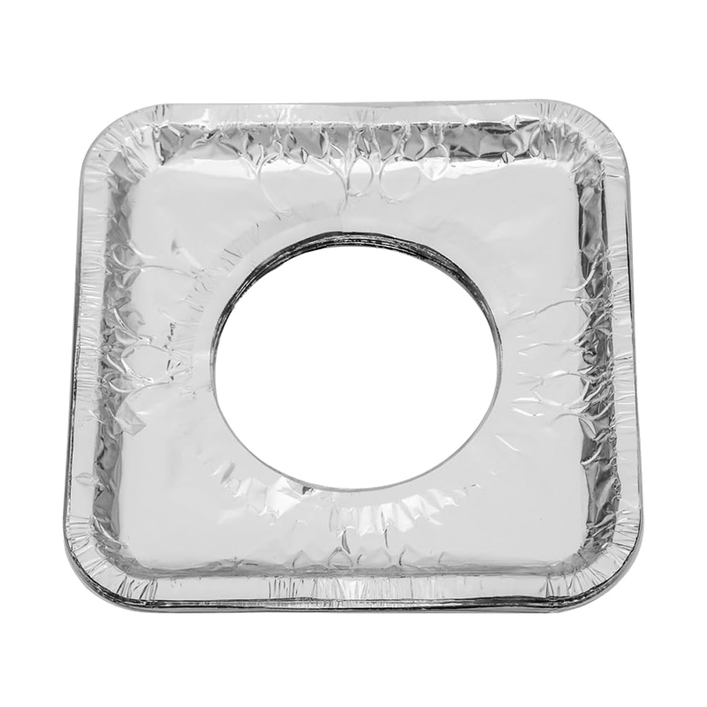 50 Pieces Square Aluminum Foil Stove Burner Covers Disposable Gas Burner Liners Oil Drip Pans Stove Top Covers Disposable Bib Liners Range Protectors