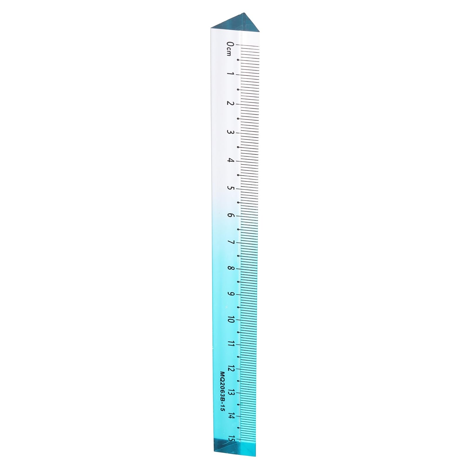 sourcing map Acrylic Clear Straight Rulers 15cm Metric Transparent Gradient Three-Dimensional Plastic Ruler Square Cube Measuring Tool for Classroom Office Home, Sky Blue