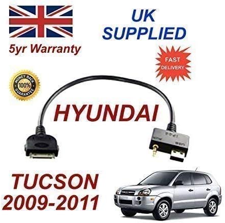 Hyundai Tucson 2009-2011 ipod iphone 3gs 4 4s connectivity audio 3.5mm & USB Cable