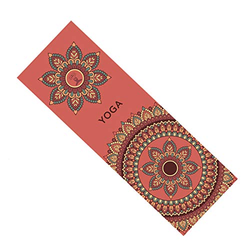 Tappetino Yoga Antiscivolo Con Stampa Mandala, Asciugamano In Microfibra Assorbente 183x63 Cm, Per Pilates E Hot Yoga, Asciugatura Rapida - 3
