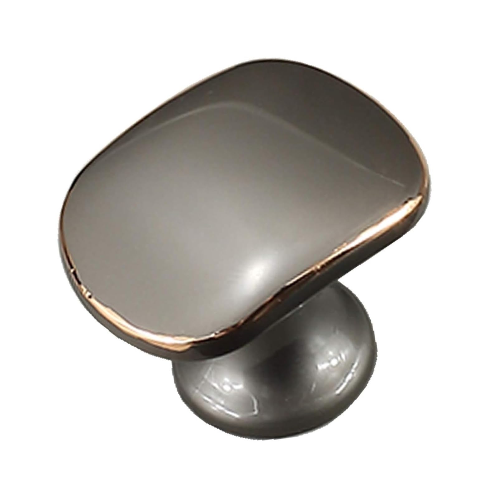 Opeximatun Grey Kitchen Cupboard Handles, Zinc Alloy Cabinet Handles Gray Multiple Sizes(Single Hole)