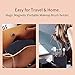 Makeup Brush Holder Organizer-Professional Travelling Brushes Case with Magnitic -PU Leather Rectangle box Large Capacity Storage bags for Pen Pencils Brushes Countertop Display Container (PU Black)