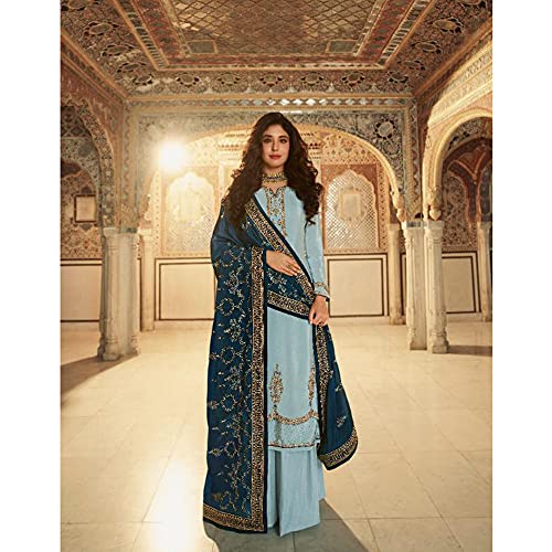 Ready to Wear Palazzo Suits Indian Designer Heavy Worked Shalwar Kameez Plazo Suits with Dupatta2