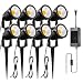 ZUCKEO 5W LED Landscape Lights with Transformer 12V 24V Waterproof Garden Pathway Lights Warm White Walls Trees Flags Outdoor Spotlights with Spike Stand (8 Pack with Transformer)