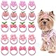 20 Stück Rosa Blumen Haargummis, Hundehaarschleifen Rosa Haarschleifen für Kleine Hunde Schleifen Haarschmuck Klein Hundehaarspange Haarband-Dekorationen Haar-Accessoires für Haustiere