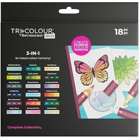 Spectrum Noir Complete Collection Tricolour Brush 18 Piece Cover