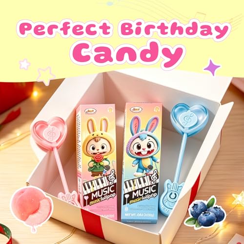 SWOOT Musical Lollipop 2 Pack, Heart Shape, Sugar Free, Birthday Song - image 6