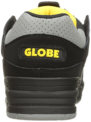 Image of Globe Mens Fusion Skate Shoes, Black /Grey /Yellow, 14 M US